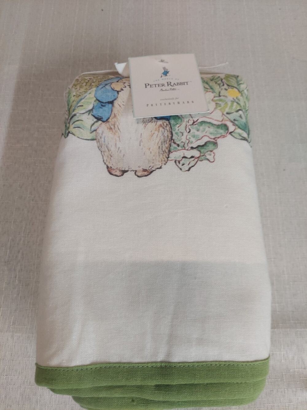Pottery Barn Peter Rabbit Beatrix Potter Table Runner 18x108 Inch New NWT